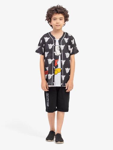 Boy's Black & White Shirt - EBTS5-27636-2P