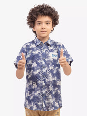 Boy's Blue & White Shirt - EBTS5-27640