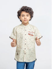 Boy's Dark Cream Shirt - EBTSH5-27682