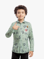Boy's Pale Green Shirt - EBTSF5-27663