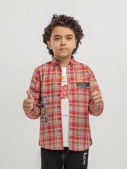 Boy's Red & White Shirt - EBTSF6-27689-2P