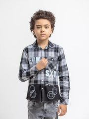 Boy's Black & White Shirt - EBTSF6-27697