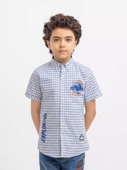 Boy's Blue & White Shirt - EBTSH6-27686