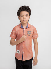 Boy's Dark Peach Shirt - EBTSH6-27706