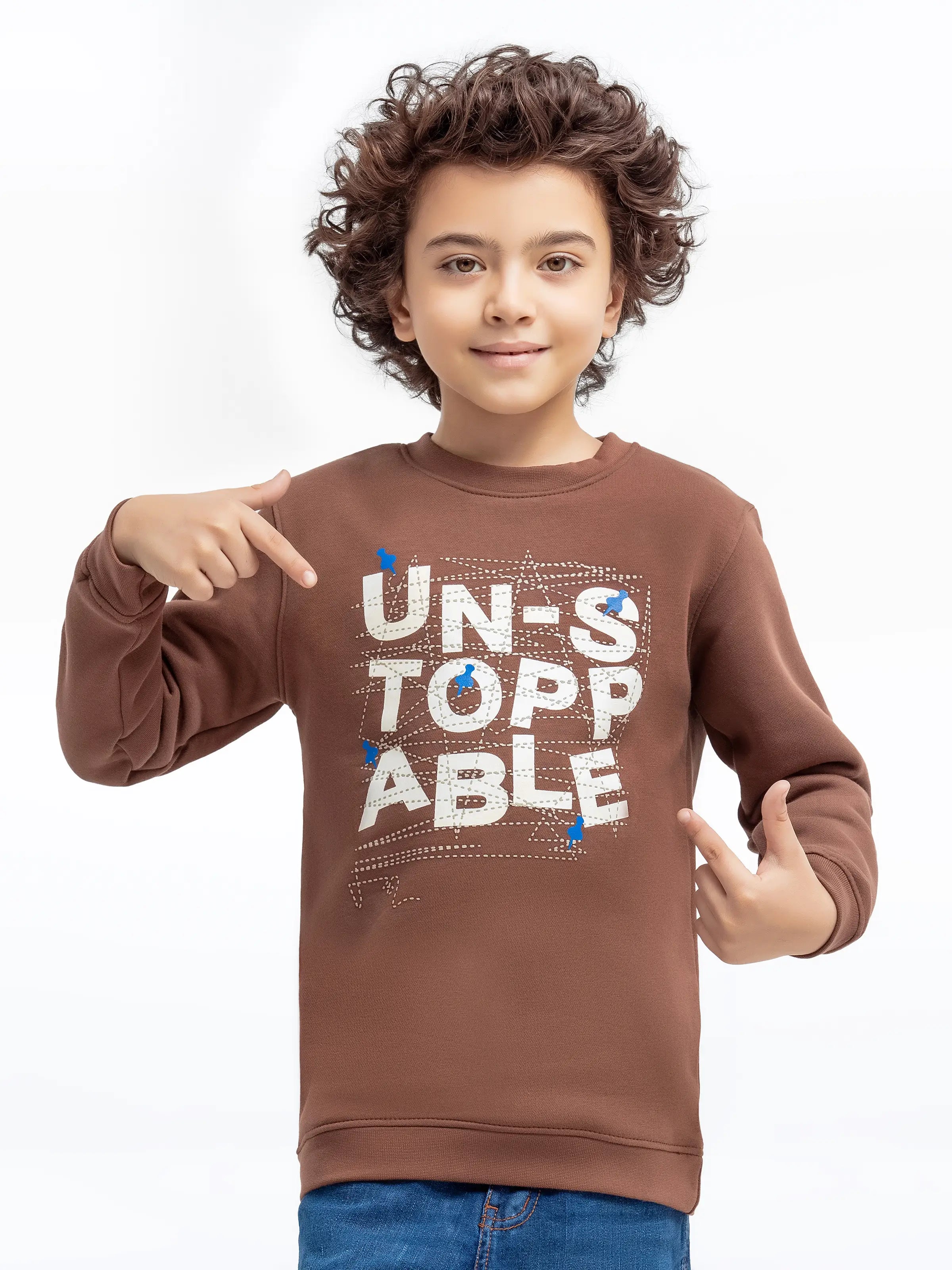 Boy's Brown Sweatshirt - EBTSS24-002