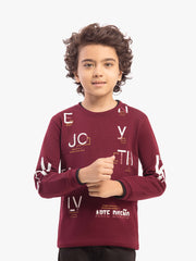 Crew Neck Typographic Sweatshirt - EBTSS5-005
