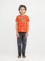Boy's Peach T-Shirt - EBTTS6-011
