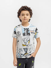 Boy's White Multi T-Shirt - EBTTS6-034