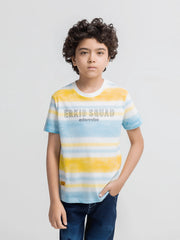 Boy's White Multi T-Shirt - EBTTS6-041