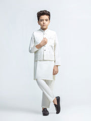 Embroidered Jacquard Waistcoat Suit - ECBTWCS5-063