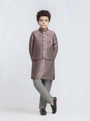 Embroidered Jamawar Waist Coat Suit - ECBTWCS6-104