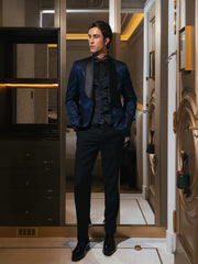 Rounded Shawl Collar Tuxedo Suit - ECMTCPT5-1006