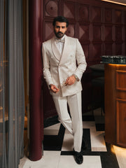 Double Breasted Dinner Collar Tuxedo Suit - ECMTCPT5-1010
