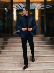 Cross Dinner Collar Tuxedo Suit - ECMTCPT5-1012