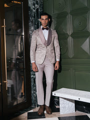 Rounded Shawl Collar Tuxedo Suit - ECMTCPT5-1013