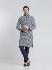 Embroidered Schiffli Kurta Pajama - ECMTKP6-037
