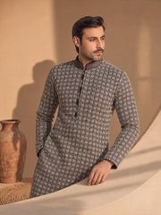 Embroidered Schiffli Kurta Pajama - ECMTKP6-037