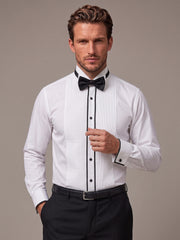 Front Pleated Tuxedo Shirt - ECMTST6-1001