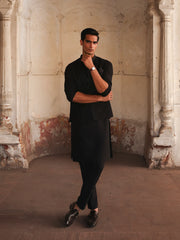 Men's Black Waist Coat Suit - EMTWCS5-015