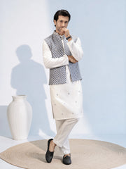 Embroidered Waistcoat Suit - ECMTWCS6-040