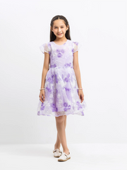 Girl's Purple Frock - EGTF24-200086