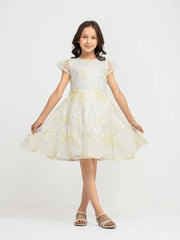 Girl's Off White Frock - EGTF24-200087