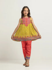 Embroidered Raw Silk Shirt Trouser - EGTKEP6-74009ST