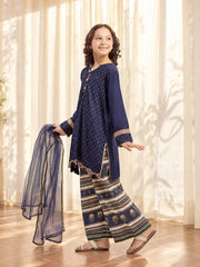 Embroidered Raw Silk Suit - EGTPLE5-50039-3P