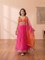 Embroidered Organza Suit - EGTPLED5-50061-3P