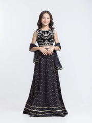 Embroidered Velvet Suit - EGTPLED6-50114-3P