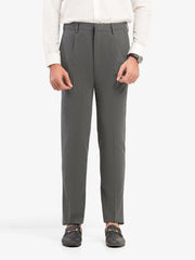 Men's Dark Grey Formal Pant - EMBPF5-15277