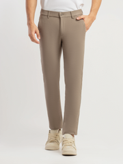 Men's Khaki Formal Pant - EMBPF6-15307
