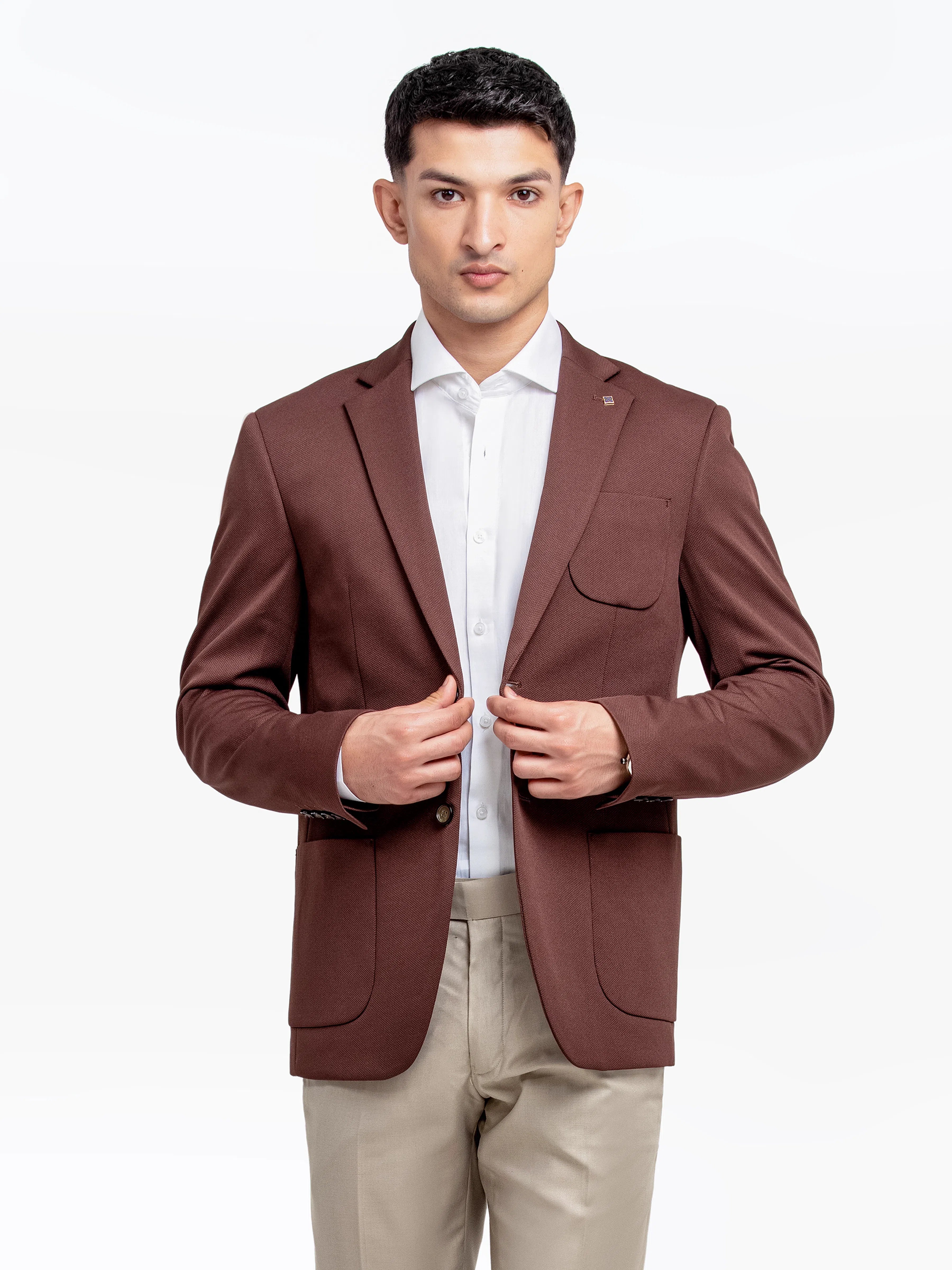 Men's Chocolate Brown Blazer - EMTB24-6866