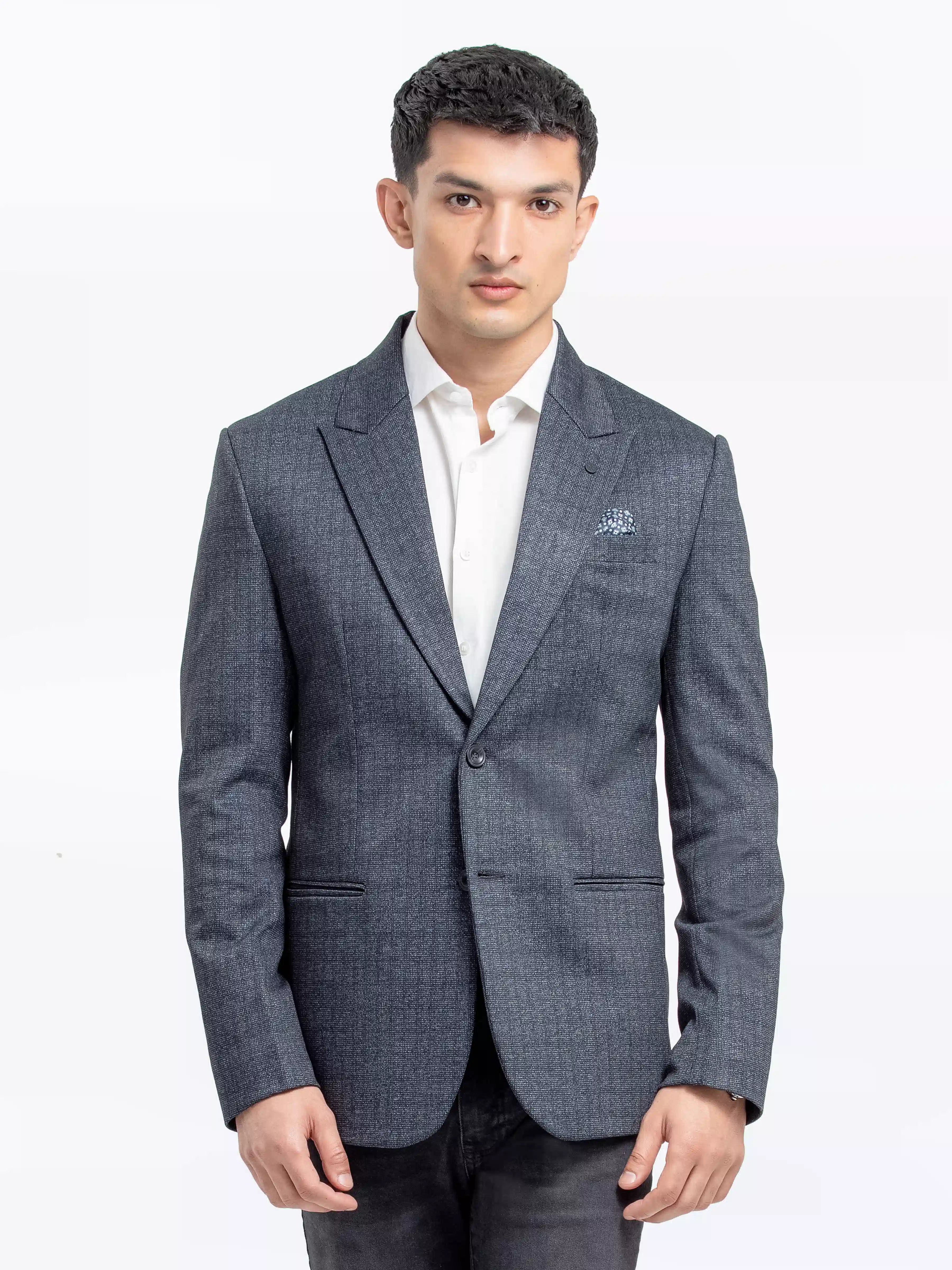 Men's Charcoal Blazer - EMTBK24W-006