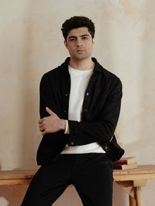 Men's Black Shacket - EMTJS24-005