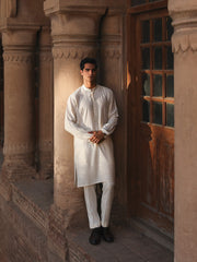 Men's Cream Kurta - EMTKC5-156