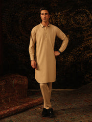 Men's Beige Kurta Pajama - EMTKPT5-082