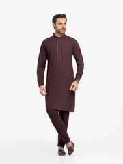 Men's Dark Plum Kurta Pajama - EMTKPT5-086
