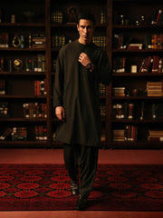 Men's Green Kurta Shalwar - EMTKS5-41185