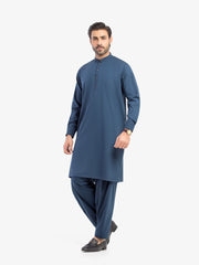 Men's Dark Teal Kurta Shalwar - EMTKS5-41187