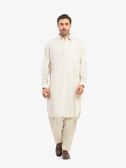 Men's Beige Kurta Shalwar - EMTKS5-41194