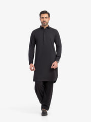 Men's Black Kurta Shalwar - EMTKS5-41208