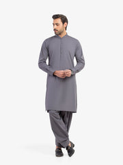 Men's Bluish Grey Kurta Shalwar - EMTKS5-41212