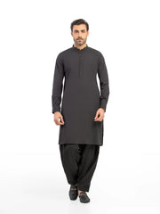 Men's Black Kurta Shalwar - EMTKS5-41213