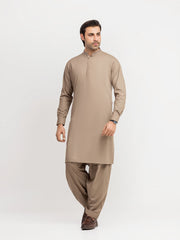 Men's Dark Beige Shalwar Kameez - EMTKS5-41220