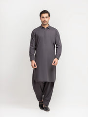 Men's Dark Grey Kurta Shalwar - EMTKS5-41228