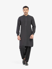 Men's Black Kurta Shalwar - EMTKST5-99603