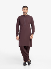 Men's Maroon Kurta Shalwar - EMTKST5-99624