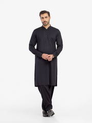 Men's Black Kurta Shalwar - EMTKST5-99627