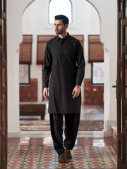 Men's Black Shalwar Kameez - EMTKST5-99631